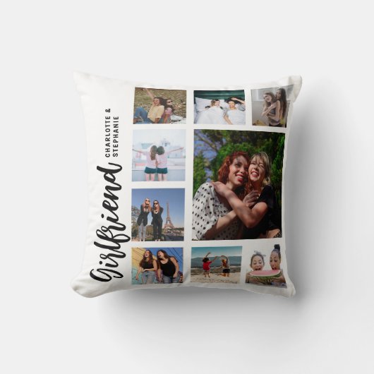 Custom Girlfriend Photo Collage クッション (正面)