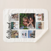 Custom Girlfriend Photo Collage シェルパブランケット (正面(横))