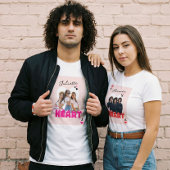 Custom Girlfriend Photos With Name Valentine Heart トライブレンドＴシャツ
