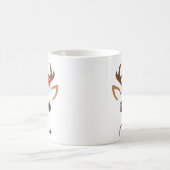 Custom Girly Reindeer Face Coffee Mug コーヒーマグカップ (中央)
