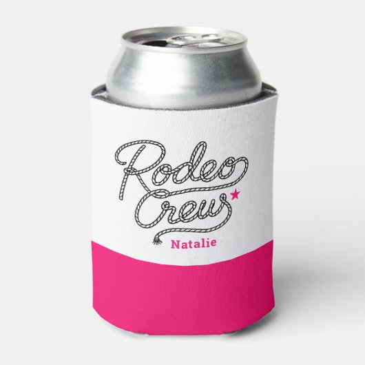 Custom Glam Rodeo Crew Western Bachelorette Party 缶クーラー (缶正面)