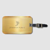 Custom Glamorous Gold Look Elegant Template Luxury ラゲッジタグ (正面横)