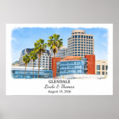 Custom Glendale Wall Art, California Poster ポスター (正面)