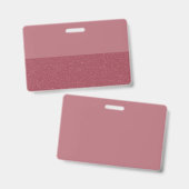 Custom Glitter Badge – Rose Gold Bottom バッジ (正面＆裏面)