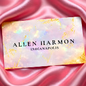 Custom Glitter Blue Opal Stone Background 名刺