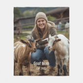 Custom Goat Mom Fleece Blanket Christmas Gift Idea フリースブランケット (正面)