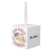 Custom “God Family Farming” Ornament キューブオーナメント (裏面アングル)