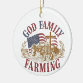 Custom “God Family Farming” Ornament セラミックオーナメント (左)