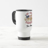 Custom “God Family Farming” Travel Mug トラベルマグ (正面左)