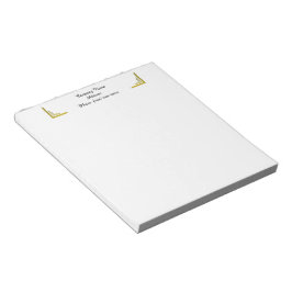 Custom Gold Corner Business Notepad ノートパッド