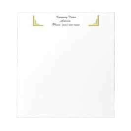 Custom Gold Corner Business Notepad ノートパッド