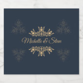 Custom Gold Filigree Food & Beverage Labels スパークリングワインラベル (シングルラベル)