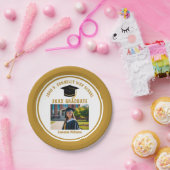 Custom Gold Graduate Photo 2026 Graduation Party ペーパープレート (パーティー)