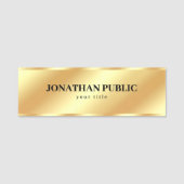 Custom Gold Modern Elegant Template Professional 名札 (正面)