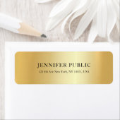 Custom Gold Template Luxurious Return Address ラベル (インサイチュ)