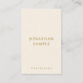 Custom Gold Text QR Code Template Modern Vertical 名刺 (正面)