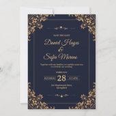 Custom Gold Wedding Invitation |  招待状 (正面)