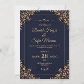 Custom Gold Wedding Invitation |  招待状 (正面)