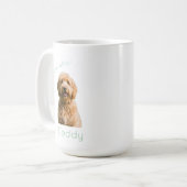 Custom Golden Doodle Photo I Woof You Personalized コーヒーマグカップ (正面左)