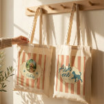 Custom Golden Doodle Photo Name Terracotta Stripes トートバッグ<br><div class="desc">Show off your best friend with this stylish Golden Doodle custom photo and name tote bag. The chic terracotta and cream stripes provide a modern, aesthetic backdrop for the playful "Ask me about my" design. Make it truly unique by personalizing the back with a favorite soulful memory and your dog's...</div>