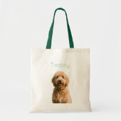 Custom Golden Doodle Photo Personalized Name トートバッグ (正面)