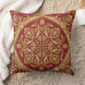 Custom Golden Red Ornate  – Personalized Luxury De クッション (ブランケット)