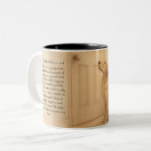 Custom Golden Retriever "Always Waiting" Mug ツートーンマグカップ (正面左)
