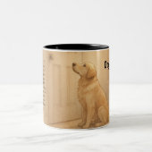 Custom Golden Retriever "Always Waiting" Mug ツートーンマグカップ (中央)