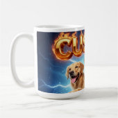 Custom Golden Retrievers Cosmic Lightning Design コーヒーマグカップ (左)