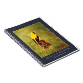 Custom Goldfinch Notebook | Moody Bird Art Journal ノートブック (右側)