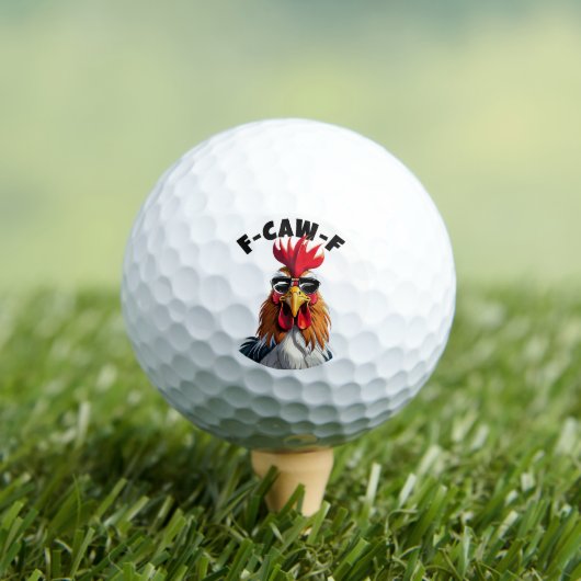 Custom Golf Balls Humor - F Caw F Balls ゴルフボール (インサイチュ 木)