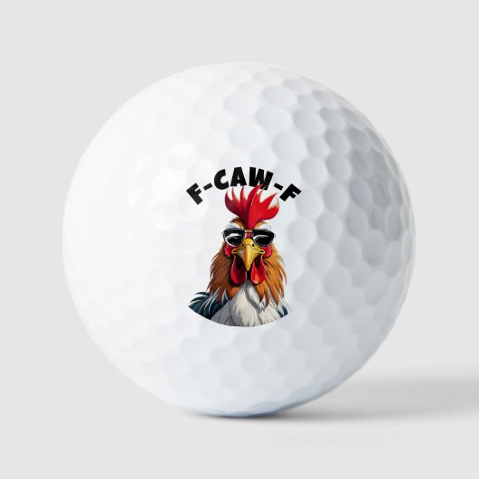 Custom Golf Balls Humor - F Caw F Balls ゴルフボール (正面)