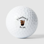 Custom Golf Balls with Funny Face Cut Out ゴルフボール (正面)