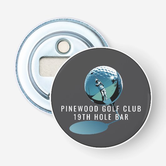 Custom Golf Bottle Opener, Personalized 19th Hole  栓抜き (正面)
