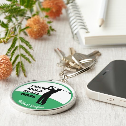 Custom Golf Keychain - Funny Personalized Gift キーホルダー (側面)