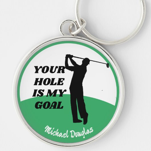 Custom Golf Keychain - Funny Personalized Gift キーホルダー (正面)