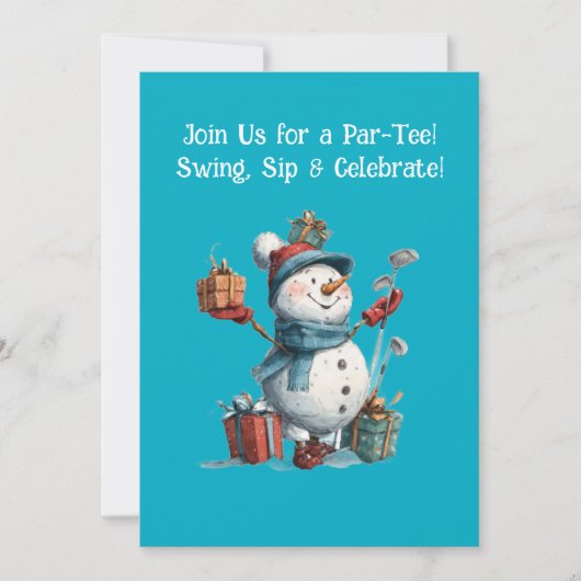 Custom Golf Lover Holiday Invitation 招待状 (正面)