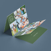 Custom Golf Multi Photo Monogram Fathers Day カード