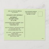 **CUSTOM GOLF POSTCARD 80TH BIRTHDAY INVITATION シーズンポストカード (裏面)