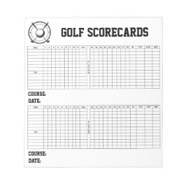 Custom Golf Scorecards ノートパッド