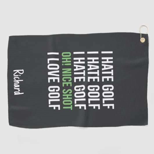 Custom Golf Towels Personalized Funny Golfer Gifts ゴルフタオル (横)