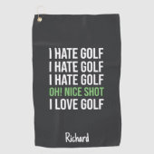 Custom Golf Towels Personalized Funny Golfer Gifts ゴルフタオル (正面)