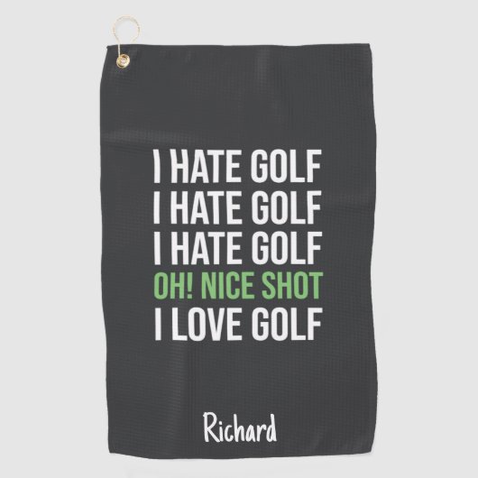 Custom Golf Towels Personalized Funny Golfer Gifts ゴルフタオル (正面)