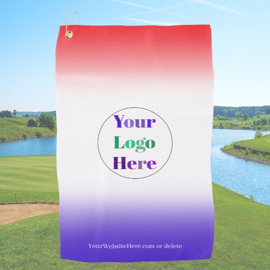  Custom Golf Towels With Logo Red Blue No Minimum  ゴルフタオル