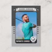 Custom Golf Trading Card, Personalized Golfer Card コーリングカード (正面)