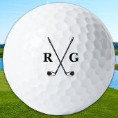 Custom Golfer Personalized 2 Monogram Initials ゴルフボール
