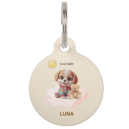 Custom Good Night Puppy Pet Tag ペット ネームタグ