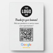 Custom Google Review QR Code Business Plaque フォトプラーク (正面)