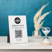 Custom Google Review QR Code Business Plaque フォトプラーク (側面)
