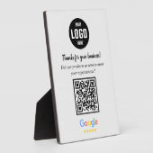 Custom Google Review QR Code Business Plaque フォトプラーク (側面)